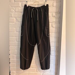 Jordan Black track pants with White Detailing